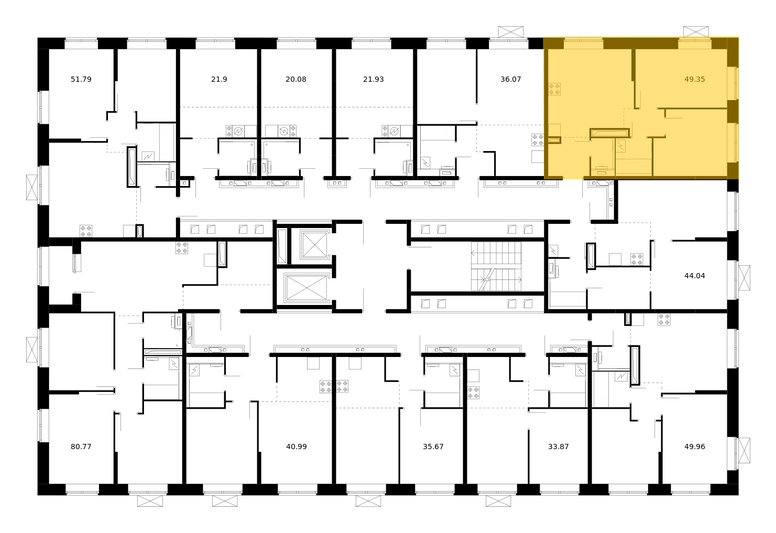 Продажа 2-комнатной квартиры 49,3 м², 9/10 этаж
