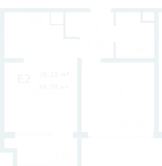 Продажа 1-комнатной квартиры 39,8 м², 11/12 этаж