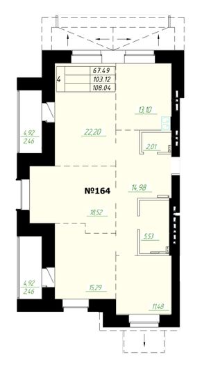 Продажа 4-комнатной квартиры 102,2 м², 2/9 этаж