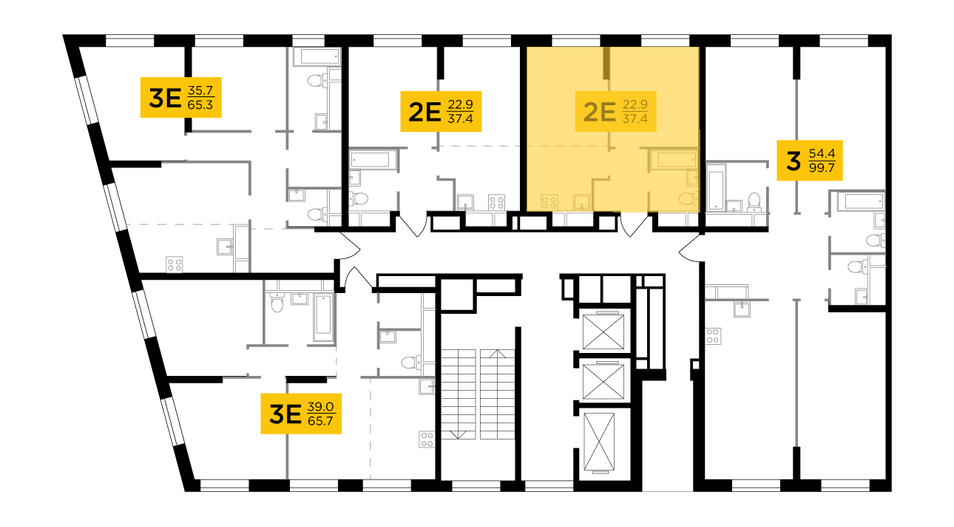 Продажа 2-комнатной квартиры 37,4 м², 16/30 этаж