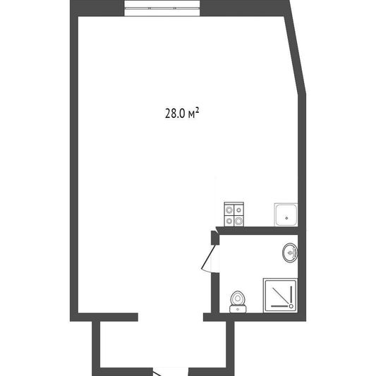 Продажа квартиры-студии 27,5 м², 2/11 этаж