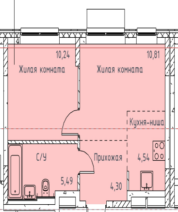 Продажа 2-комнатной квартиры 35,4 м², 4/18 этаж