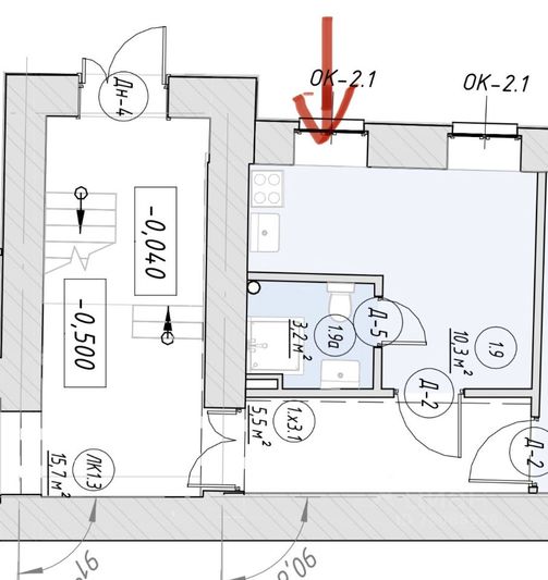 Продажа квартиры-студии 14,9 м², 1/6 этаж