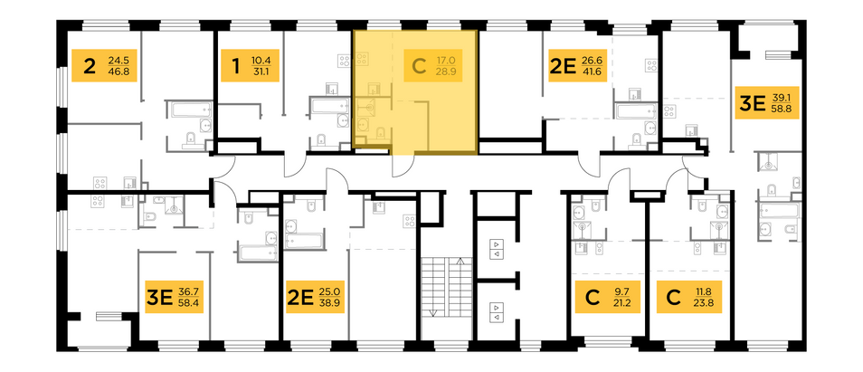 Продажа квартиры-студии 28,9 м², 18/20 этаж