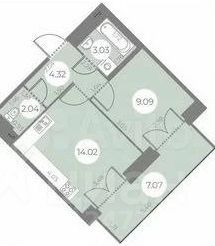 Продажа 1-комнатной квартиры 36 м², 3/20 этаж