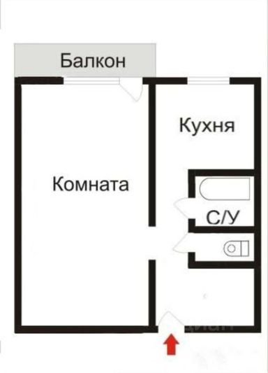 Аренда 1-комнатной квартиры 34 м², 3/5 этаж
