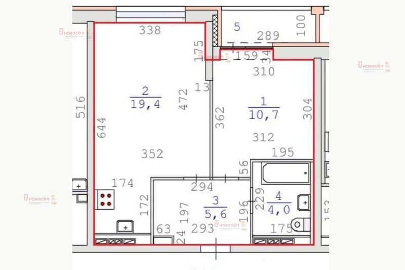 Продажа 1-комнатной квартиры 39 м², 9/25 этаж