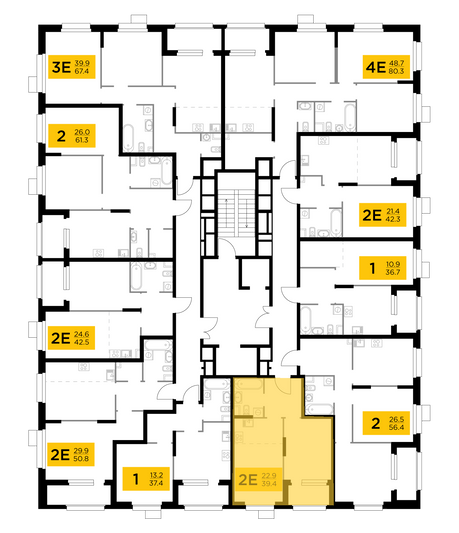 Продажа 2-комнатной квартиры 39,4 м², 3/18 этаж