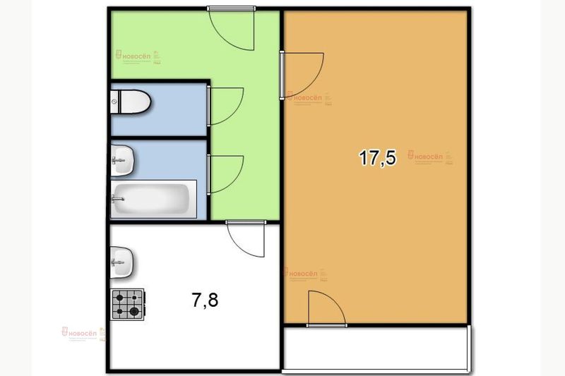 Продажа 1-комнатной квартиры 40 м², 3/10 этаж