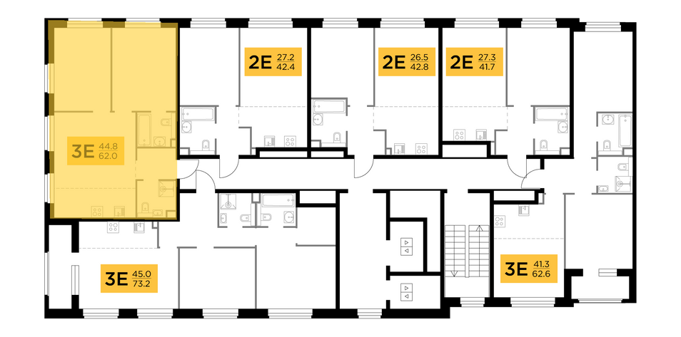Продажа 3-комнатной квартиры 62 м², 14/17 этаж