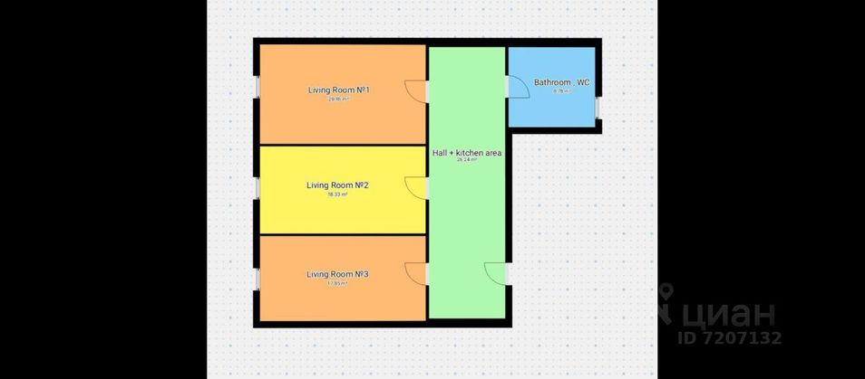 Продажа 3-комнатной квартиры 91,5 м², 1/5 этаж