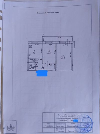 Продажа 2-комнатной квартиры 52,9 м², 1/9 этаж