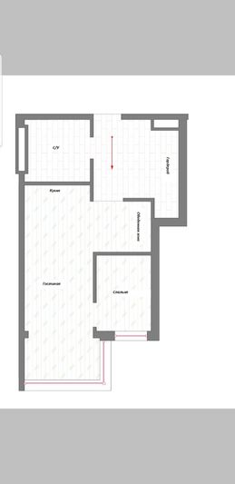 Продажа 2-комнатной квартиры 44 м², 1/4 этаж