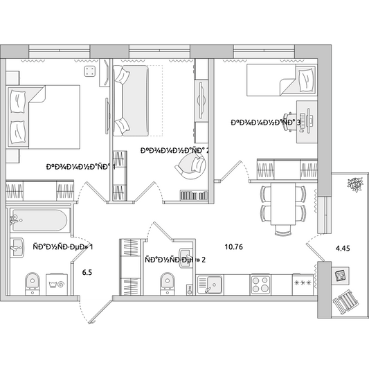 Продажа 3-комнатной квартиры 61,3 м², 14/16 этаж
