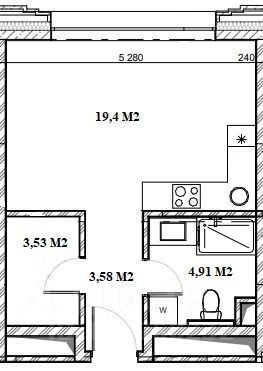 Продажа квартиры-студии 31,4 м², 5/16 этаж