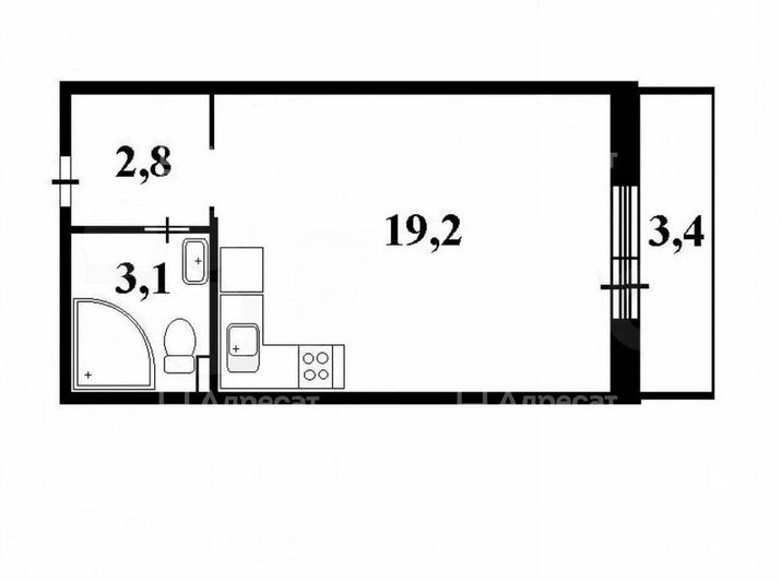 Продажа 1-комнатной квартиры 28,6 м², 18/18 этаж