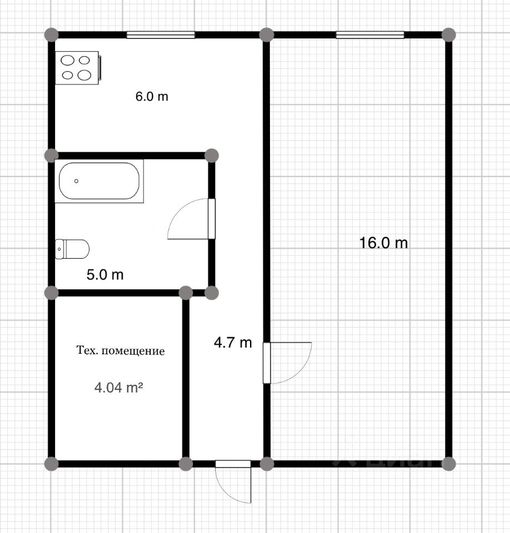 Продажа 1-комнатной квартиры 31,7 м², 4/5 этаж