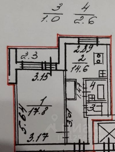 Продажа 1-комнатной квартиры 36 м², 9/9 этаж