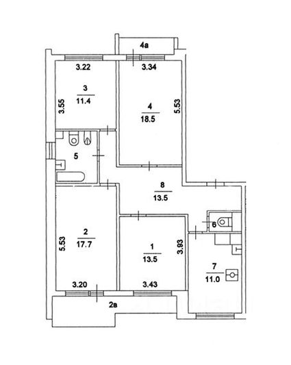 Продажа 4-комнатной квартиры 92,2 м², 3/16 этаж