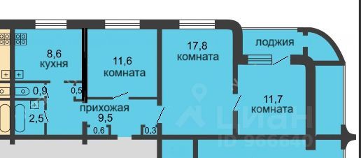 Продажа 3-комнатной квартиры 64 м², 2/10 этаж