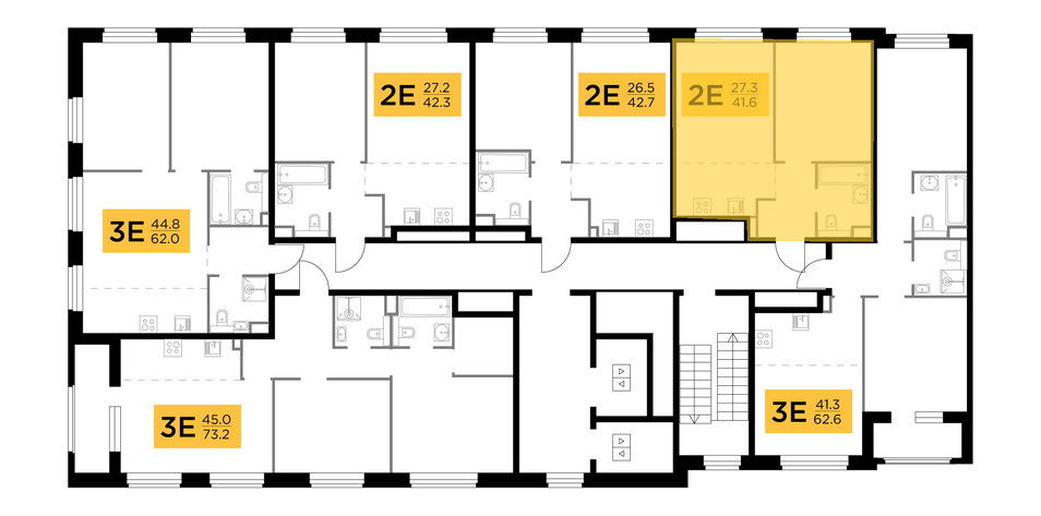 Продажа 2-комнатной квартиры 41,6 м², 3/17 этаж