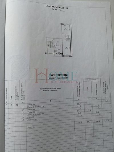 Продажа 2-комнатной квартиры 53 м², 2/5 этаж