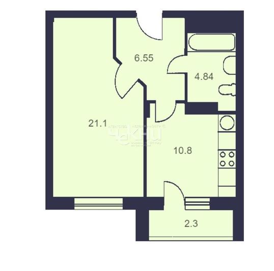 Продажа 1-комнатной квартиры 45 м², 3/10 этаж
