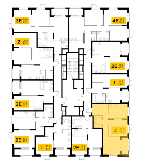 Продажа 2-комнатной квартиры 56,4 м², 11/18 этаж