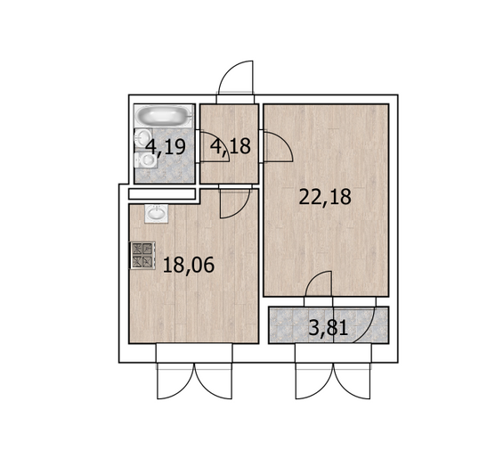 Продажа 2-комнатной квартиры 53 м², 14/19 этаж