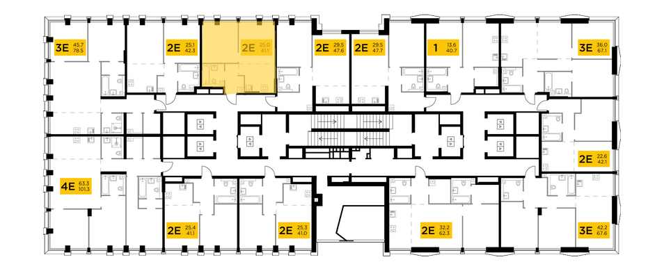 Продажа 2-комнатной квартиры 41,1 м², 16/32 этаж