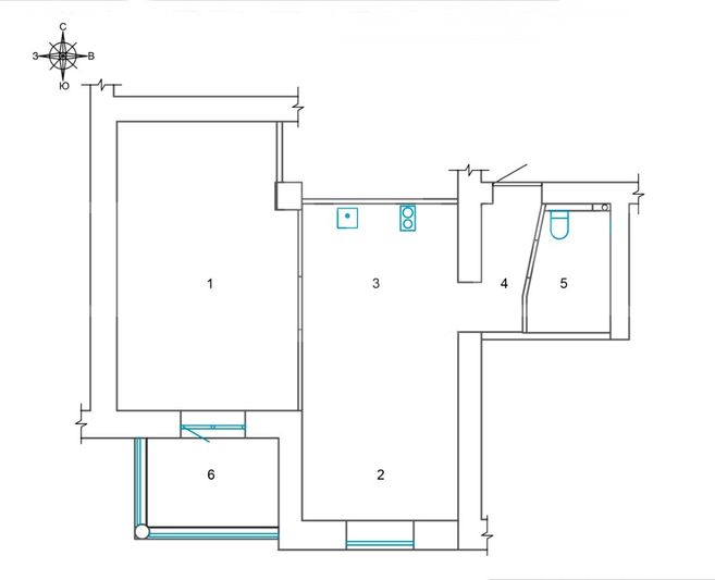 Продажа 2-комнатной квартиры 47,6 м², 1/2 этаж