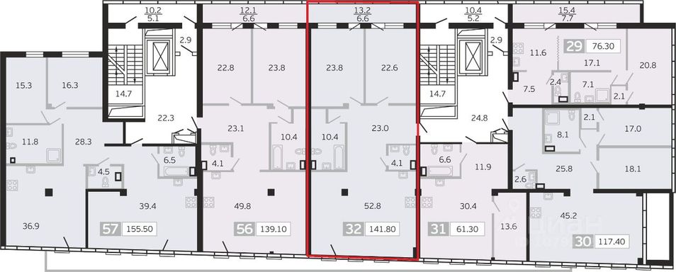 Продажа 3-комнатной квартиры 141,8 м², 10/11 этаж