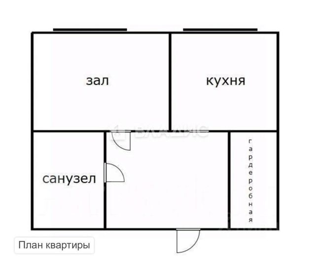 Продажа 1-комнатной квартиры 32,8 м², 1/5 этаж