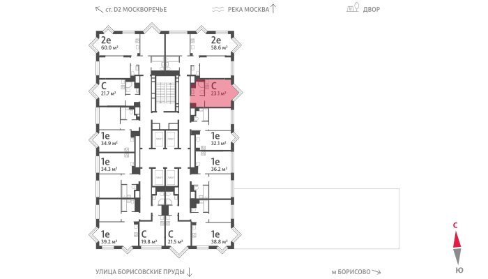 Продажа квартиры-студии 23,1 м², 21/30 этаж