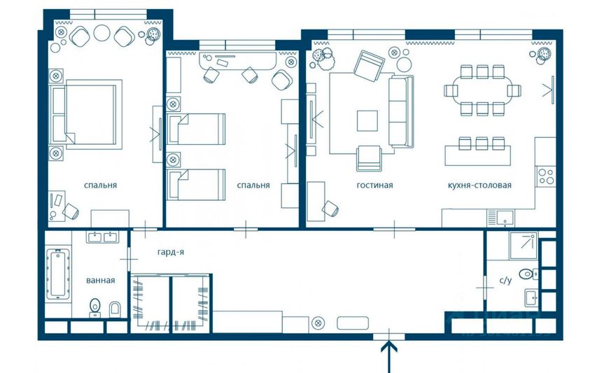 Продажа 3-комнатной квартиры 138 м², 10/53 этаж