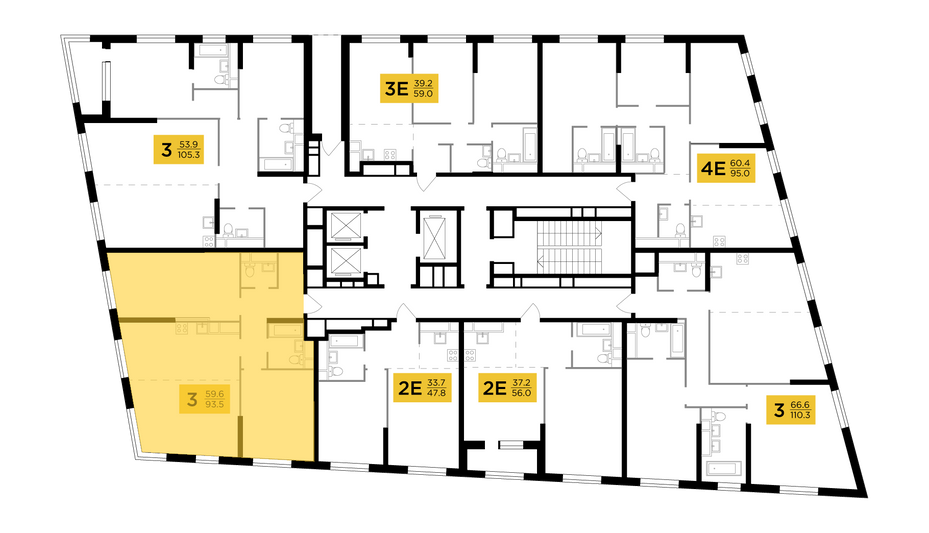 Продажа 3-комнатной квартиры 93,5 м², 21/29 этаж
