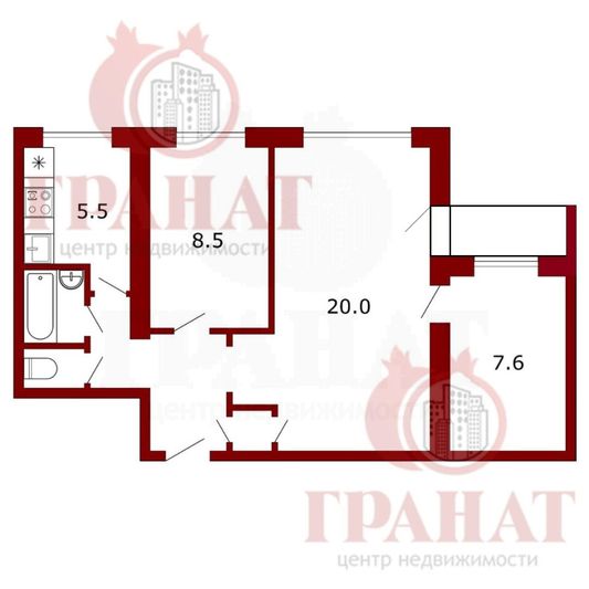 Продажа 3-комнатной квартиры 51,1 м², 7/9 этаж