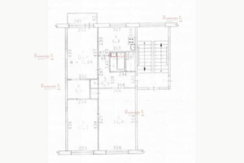 Продажа 3-комнатной квартиры 58 м², 3/5 этаж