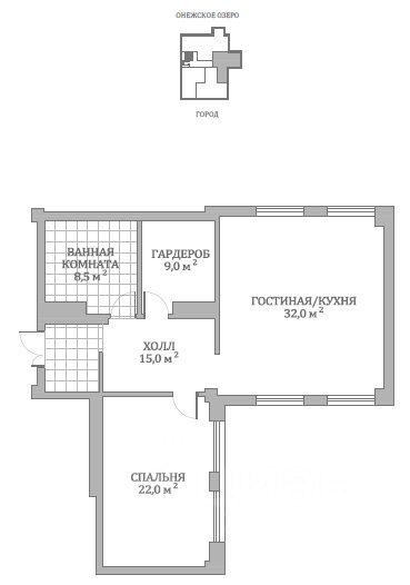 Продажа 2-комнатной квартиры 86,7 м², 4/6 этаж