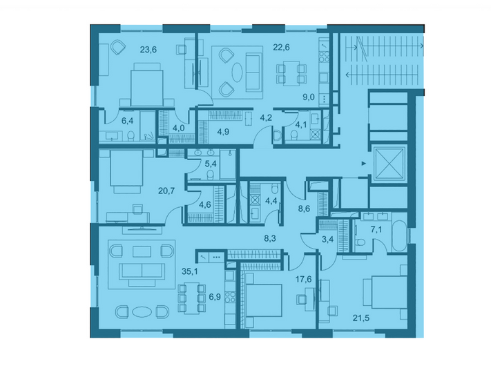 Продажа 3-комнатной квартиры 224,9 м², 4/5 этаж