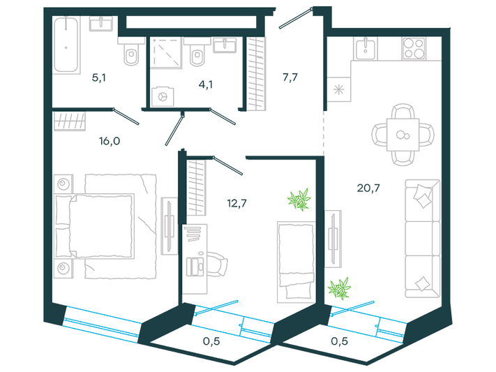 Продажа 3-комнатной квартиры 67,3 м², 19/24 этаж