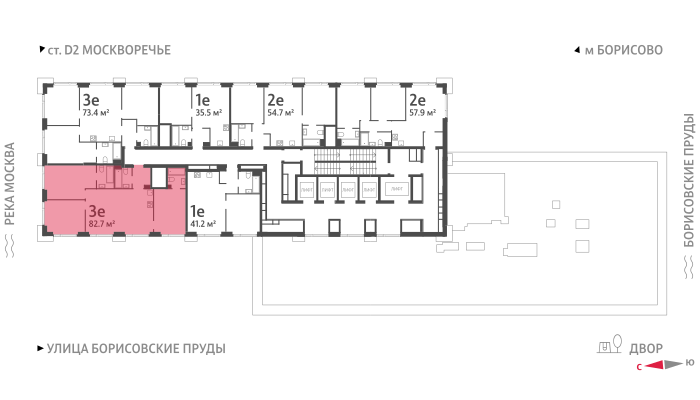 Продажа 3-комнатной квартиры 82,7 м², 42/52 этаж