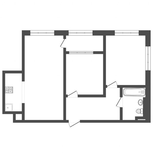 Продажа 2-комнатной квартиры 52,5 м², 4/4 этаж