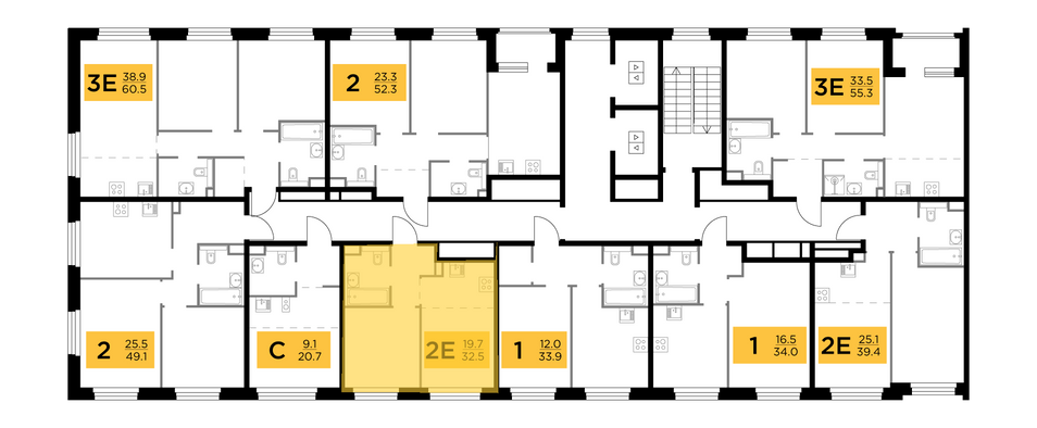 Продажа 2-комнатной квартиры 32,5 м², 6/20 этаж