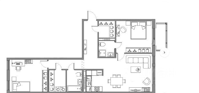 Продажа 2-комнатной квартиры 88,3 м², 2/8 этаж