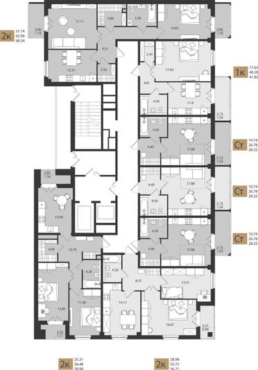 Продажа 1-комнатной квартиры 28,3 м², 2/16 этаж