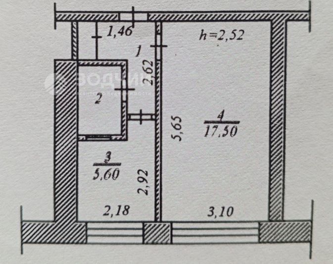 Продажа 1-комнатной квартиры 29,1 м², 2/5 этаж
