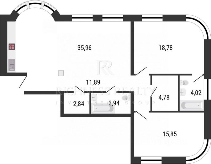 Продажа 3-комнатной квартиры 99,8 м², 2/5 этаж