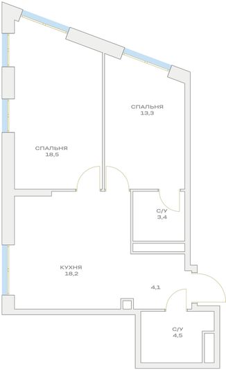 Продажа 2-комнатной квартиры 62 м², 11/23 этаж