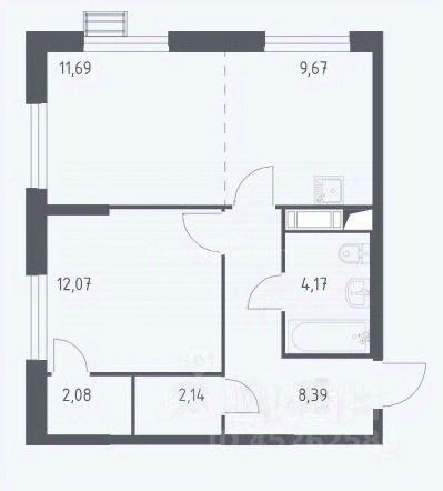 Продажа 2-комнатной квартиры 50,1 м², 14/14 этаж